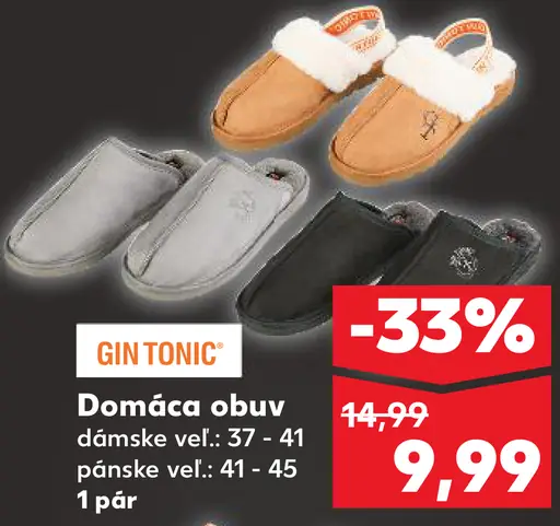 GIN TONIC Domáca obuv