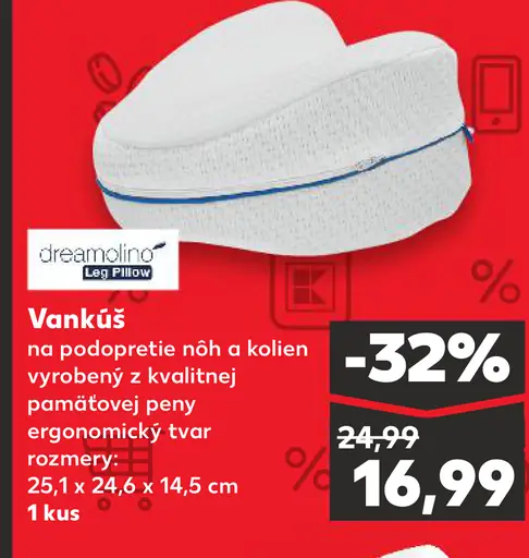 Dreamolino vankúš na podpore