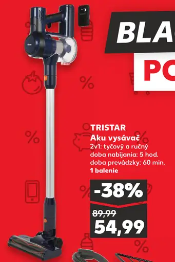 Tristar Aku vysávač 2v1 tyčový a ručný
