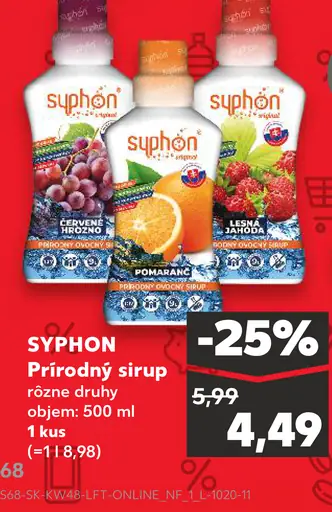SYPHON Prírodný sirup