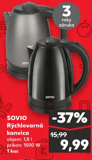 Sovio Rýchlovarná kanvica