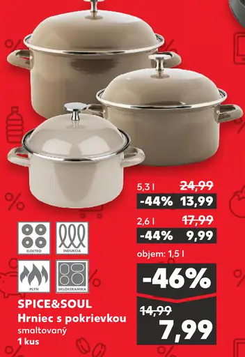 SPICE&SOUL Hrniec s pokrievkou smaltovaný