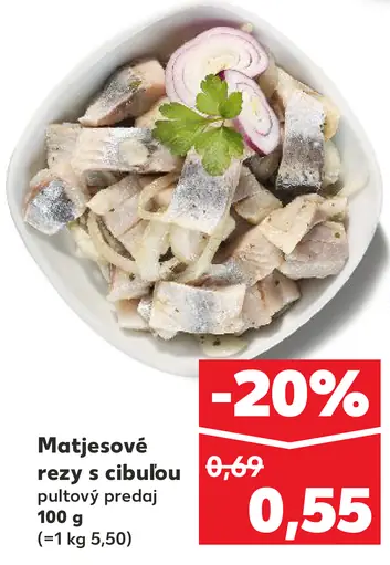 Matjesové rezy s cibuľou