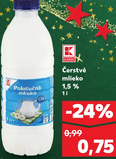 Čerstvé mlieko 1,5%