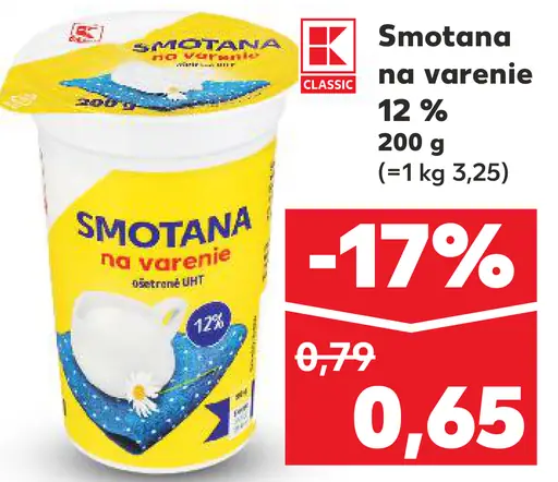 Smotana na varenie 12%