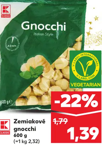 K-Classic Zemiakové gnocchi