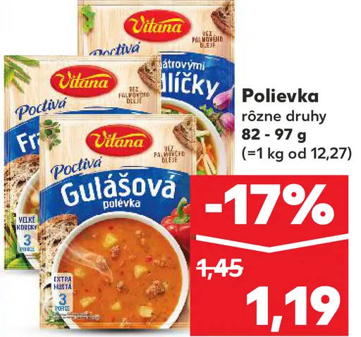 Vitana Polievka rôzne druhy