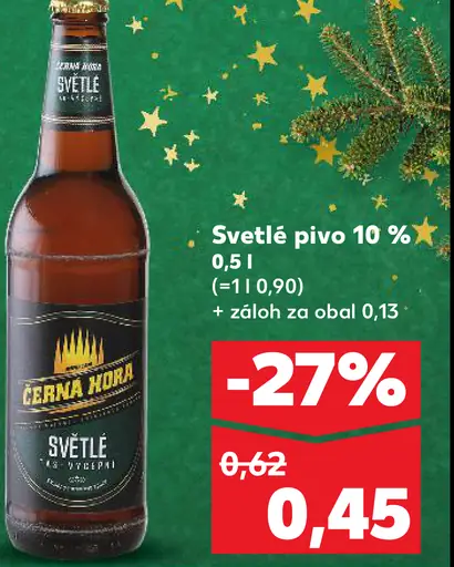 Čierna Hora Svetlé pivo plechovka