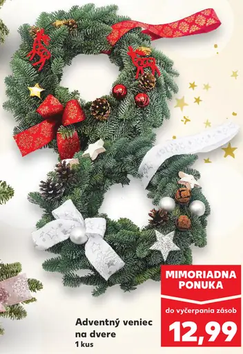 Adventný veniec na dvere