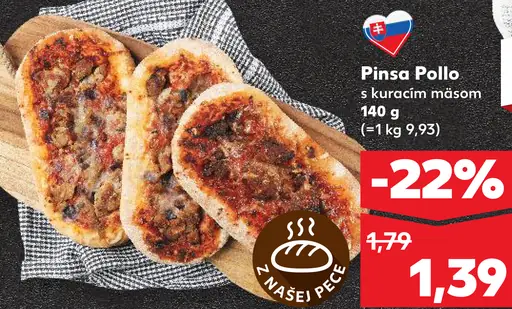 Naša pekáreň Pinsa Pollo s kuracím mäsom