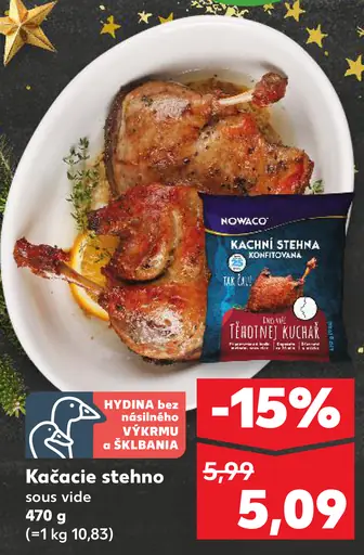 Nowaco Kačacie stehno sous vide