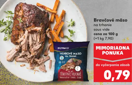 Nowaco Bravčové mäso na trhanie sous vide