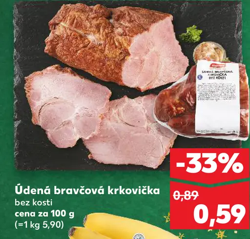 Údená bravčová krkovička bez kosti
