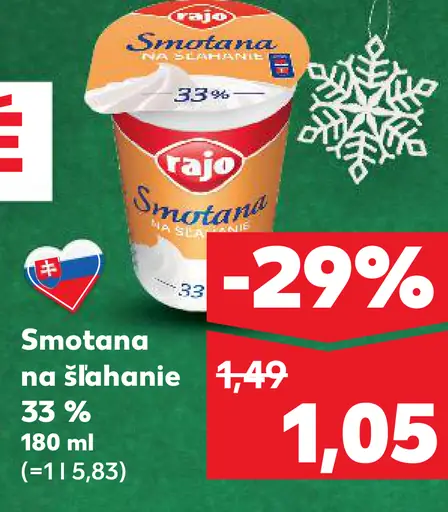 Rajo smotana na šľahanie