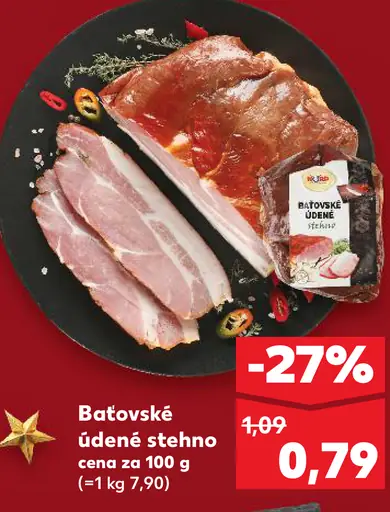 Baťovské údené stehno