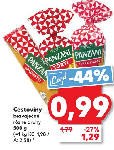 Panzani cestoviny bezvaječné