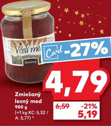 Včelí med zmiešaný lesný