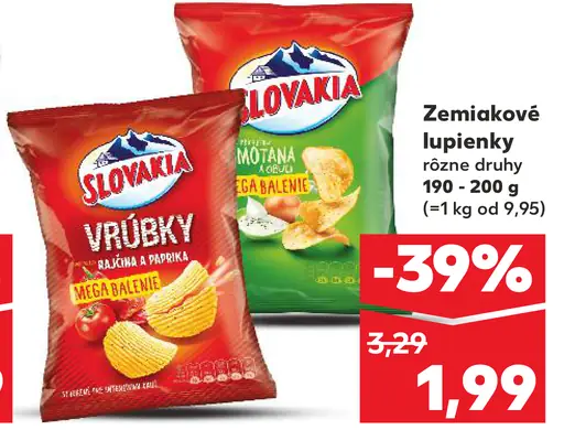 Slovakia zemiakové lupienky solené