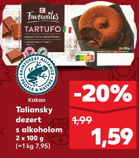 Talinský dezert s alkoholom