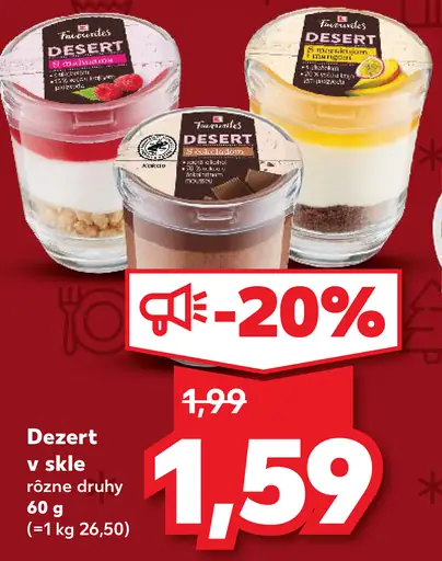 Favourites Dezert v skle