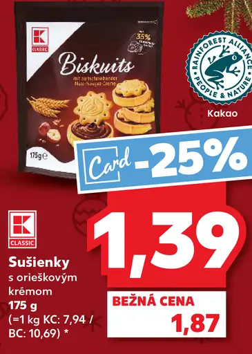 K-Classic Sušienky s orieškovým krémom