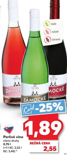 Vitis Zámocké perlivé víno