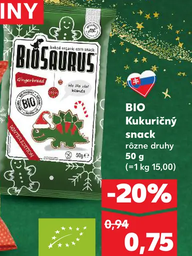 BIO Kukuričný snack