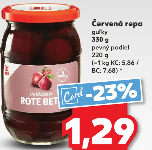 Červená repa gule