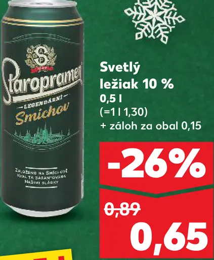Staropramen svetlý ležiak plechovka