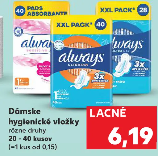 Always Dámske hygienické vložky