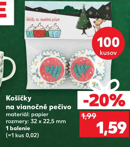 Košíčky na vianočné pečivo