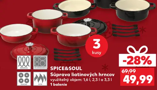 Spice&Soul Súprava liatinových hrncov