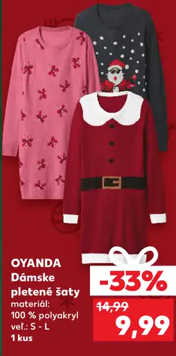 OYANDA Dámske pletené šaty