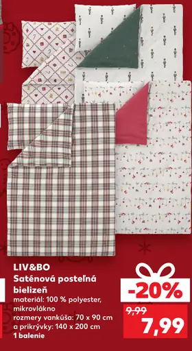 LIV&BO Saténová posteľná bielizeň