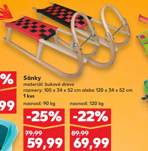 Sánky z bukového dreva