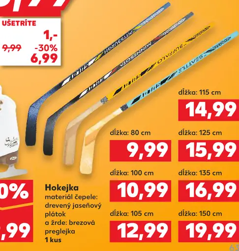 Hokejka s drevenou čepeľou