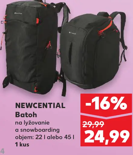 Newcential Batoh na lyžovanie a snowboarding