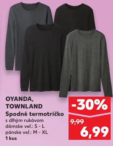 OYANDA, TOWNLAND Spodné termotričko s dlhým rukávom