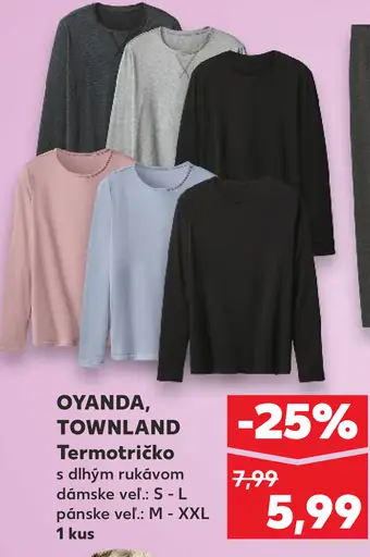 OYANDA, TOWNLAND Termotričko s dlhým rukávom