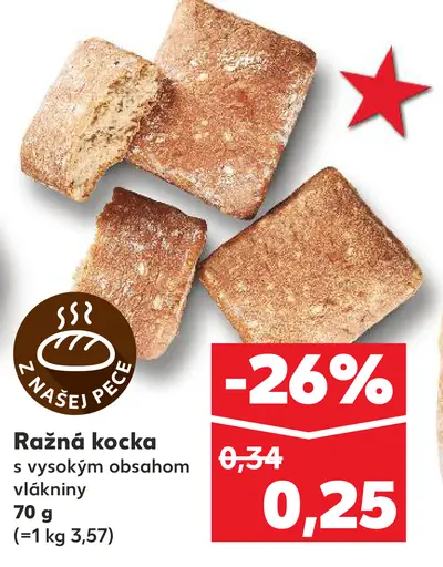 Ražná kocka s vysokým obsahom vlákniny