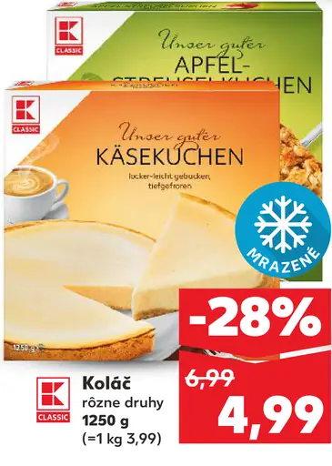 K-Classic Koláč rôzne druhy