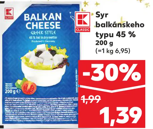 K-Classic Syr balkánskeho typu 45 %