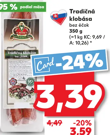 K-Classic Tradičná klobása