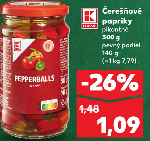 K-Classic Čerešňové papriky