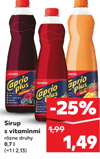Caprio orango sirup s vitamínmi