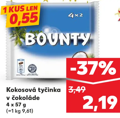 Bounty Kokosová tyčinka v čokoláde