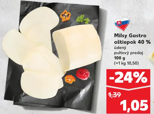 Milsy Gastro oštiepok 40% údený