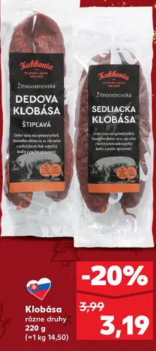 Klobása štipľavá rôzne druhy