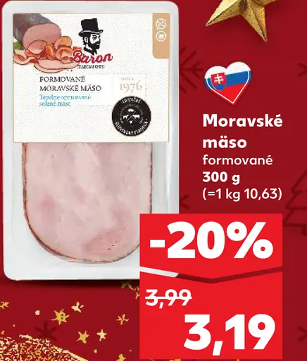 Moravské mäso tvarované