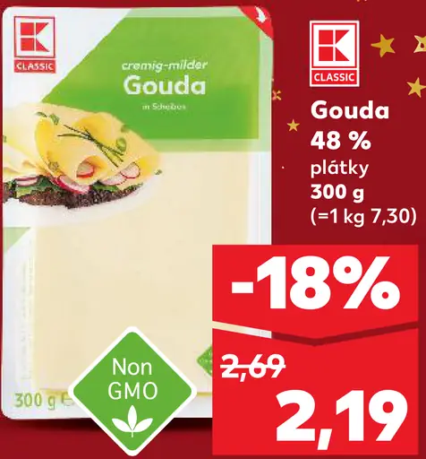 Gouda syr 48% plátky